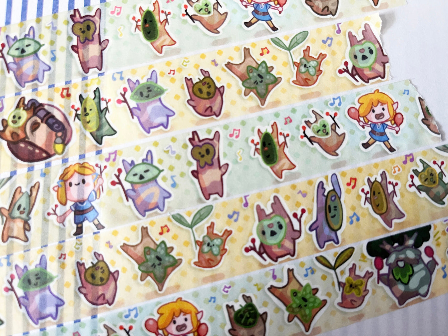 Legend of Zelda Korok Link and Zelda - Washi Tape - 2cmx1000cm