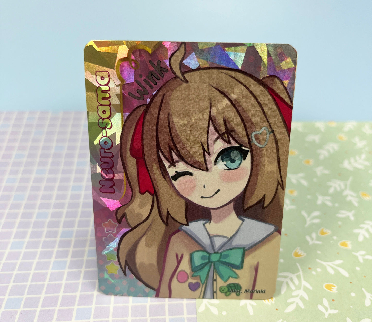 Holographic Vtuber idol cards neuro-sama