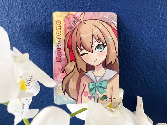 Holographic Vtuber idol cards neuro-sama