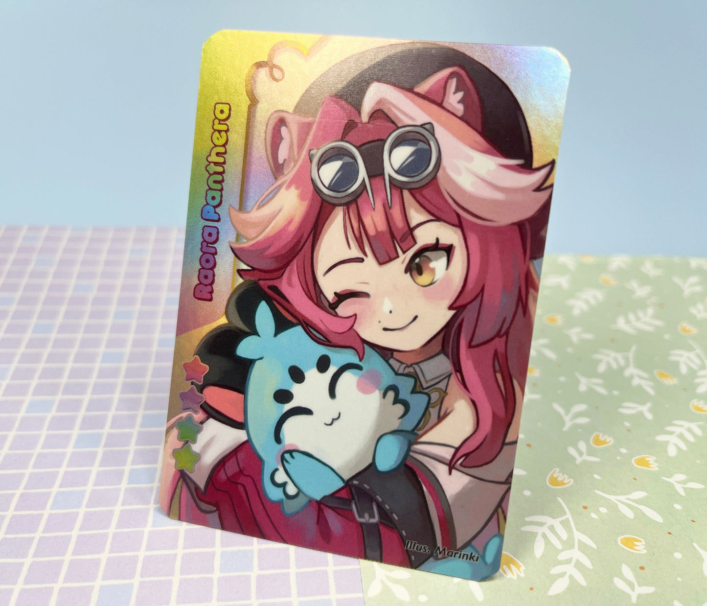 Holographic Vtuber idol cards Raora Panthera