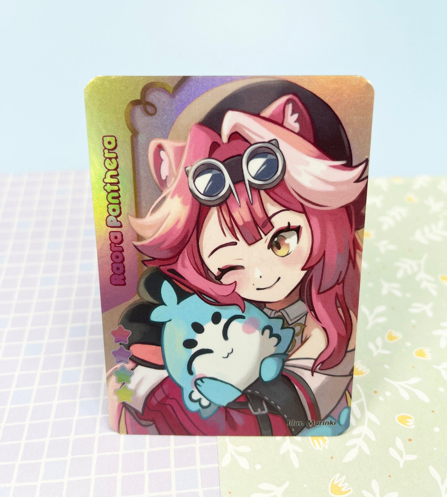 Holographic Vtuber idol cards Raora Panthera