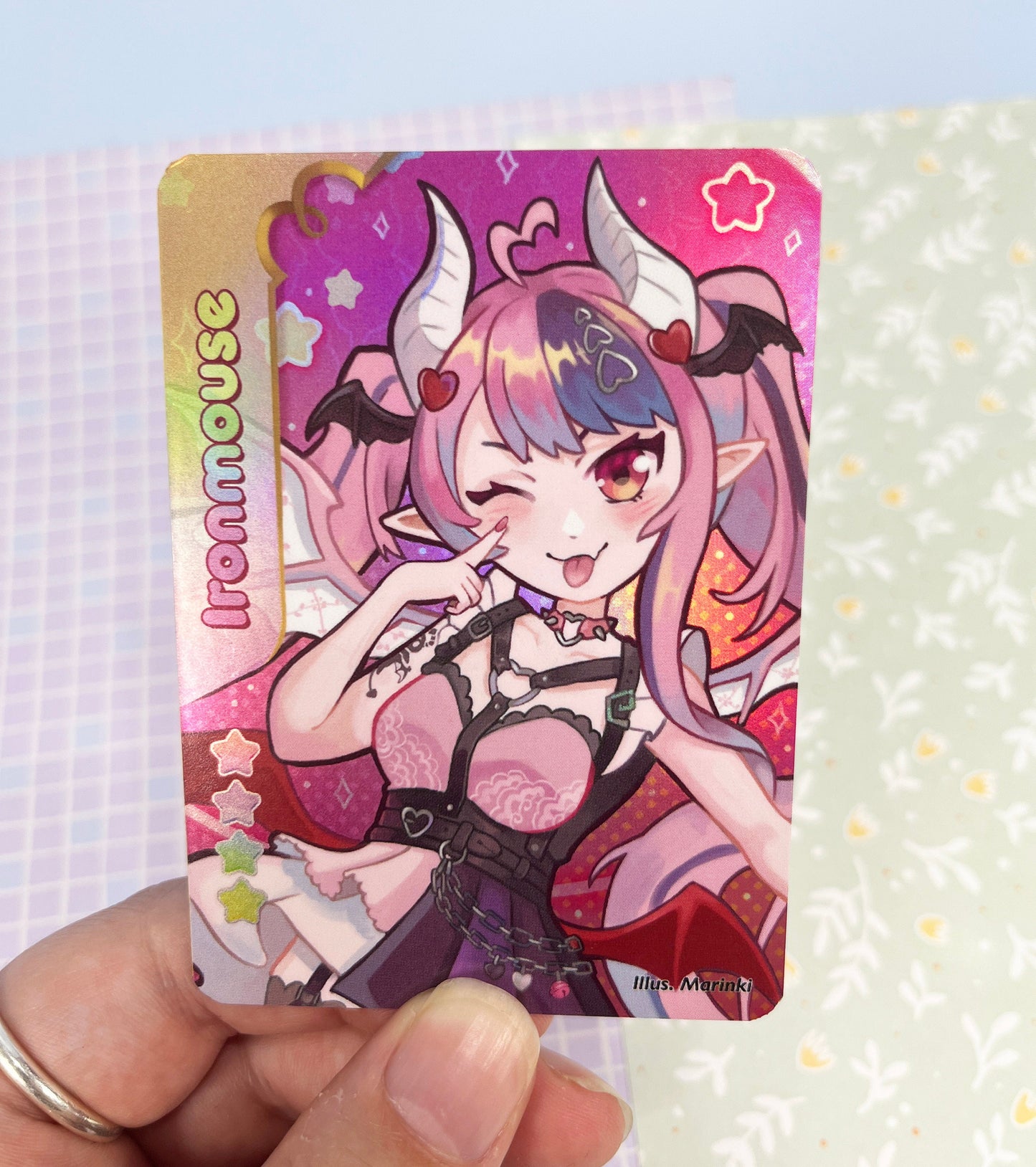 Holographic Vtuber idol cards Ironmouse