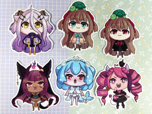 Vtuber sticker | Ironmouse, Neuro-sama, evil Neuro, Henya, Bao, Trickywi  | 8CM glitter Sticker Vinyl