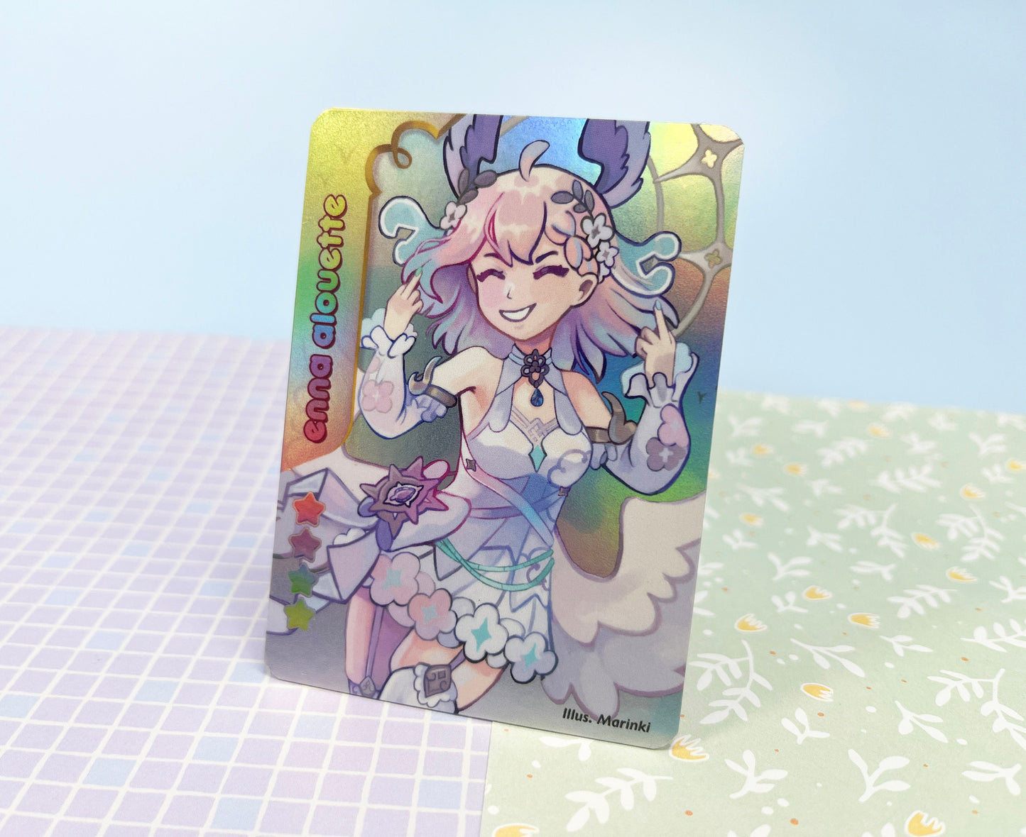 Holographic Vtuber idol cards enna alouette
