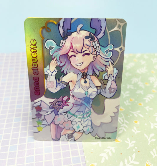 Holographic Vtuber idol cards enna alouette