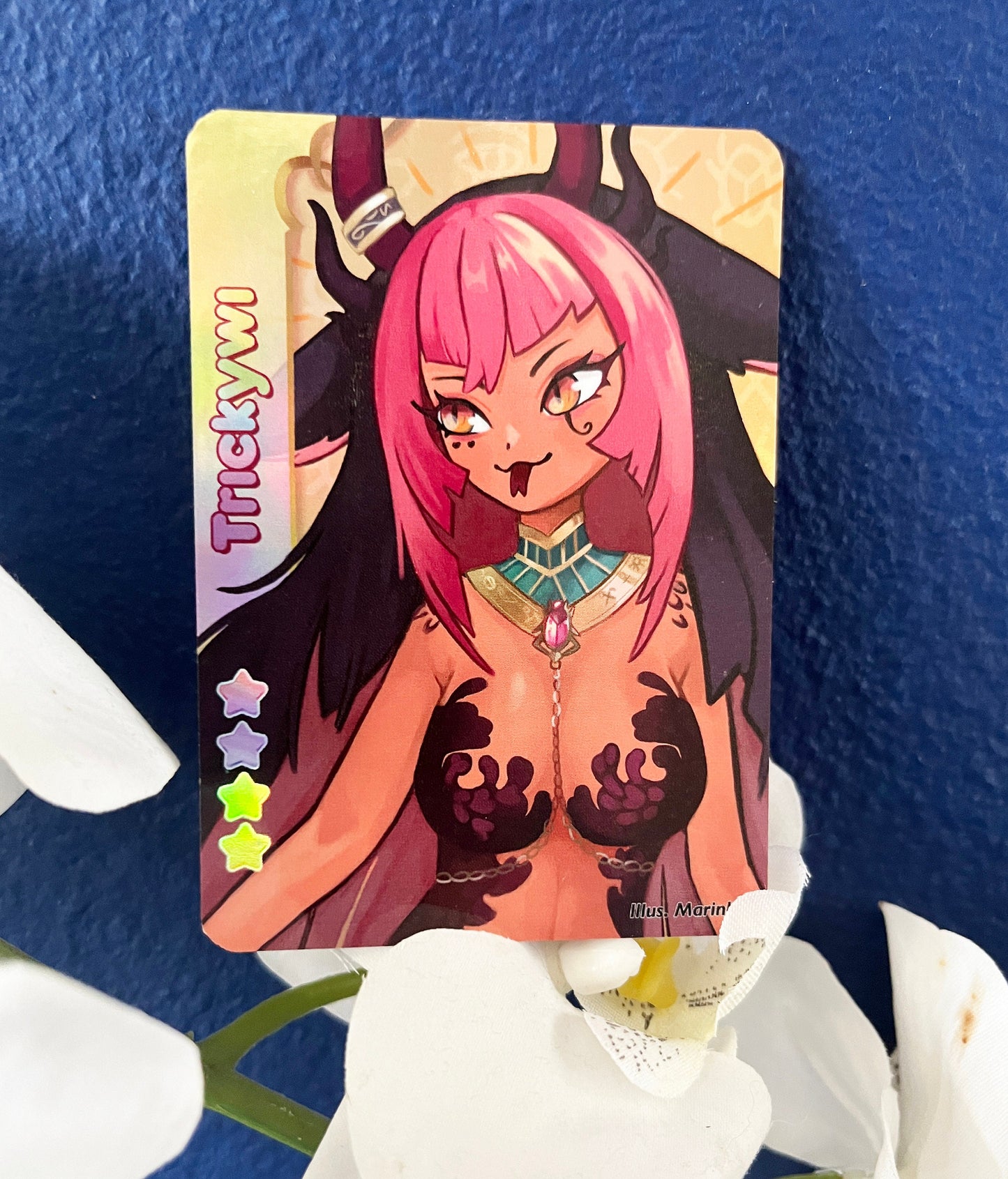 Holographic Vtuber idol cards Trickywi