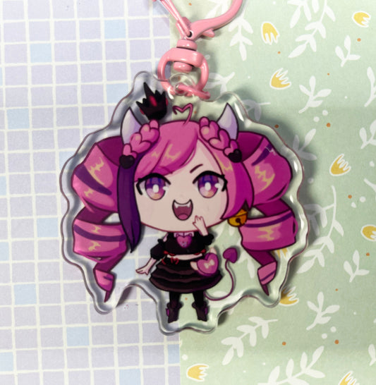 Vtuber charm keychain /  Ironmouse / 2,5” inch / 6,35 cm