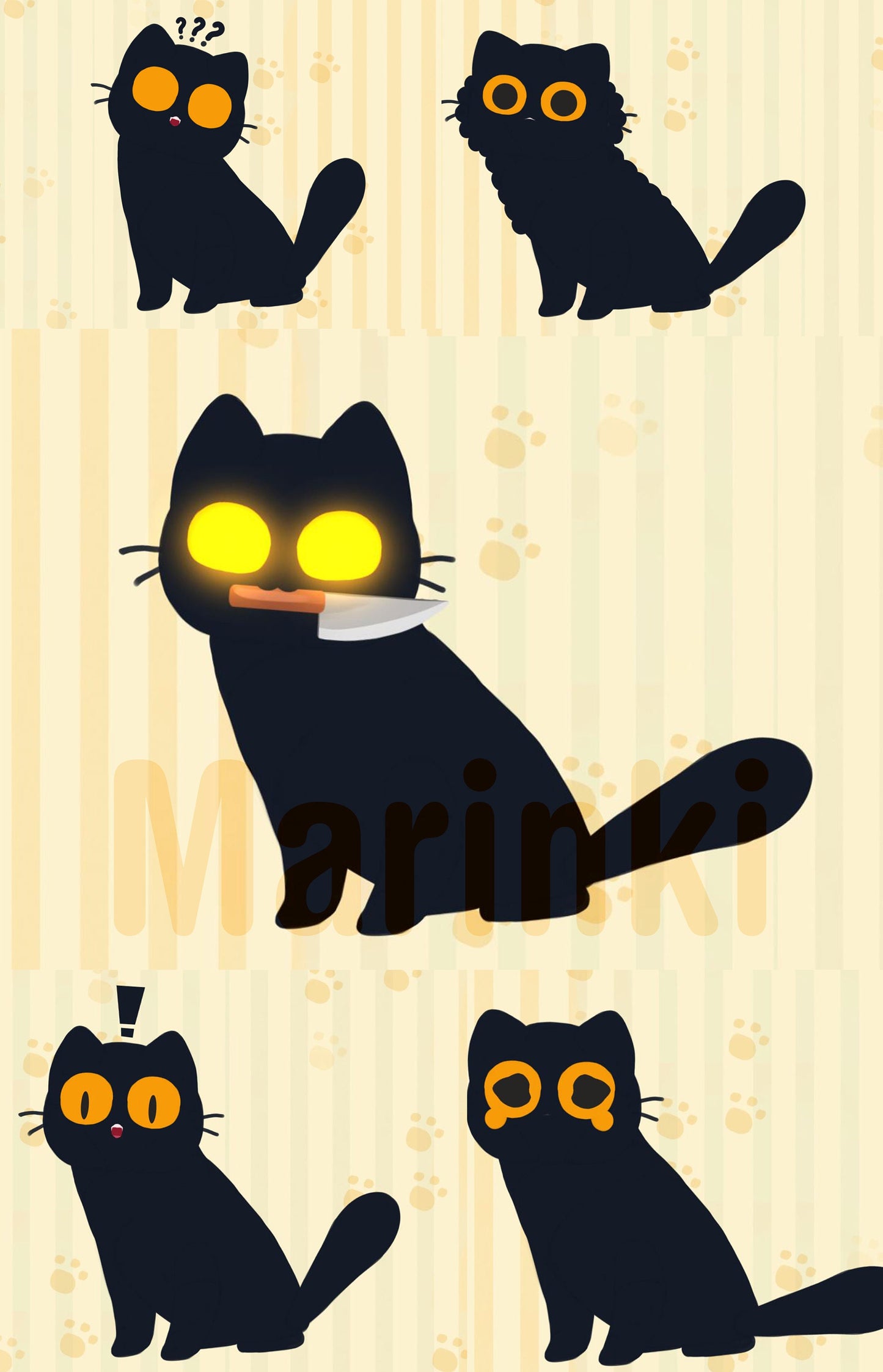 Vtuber - Void cat black cat - Fully Body/Fully rigged Live2D Avatar