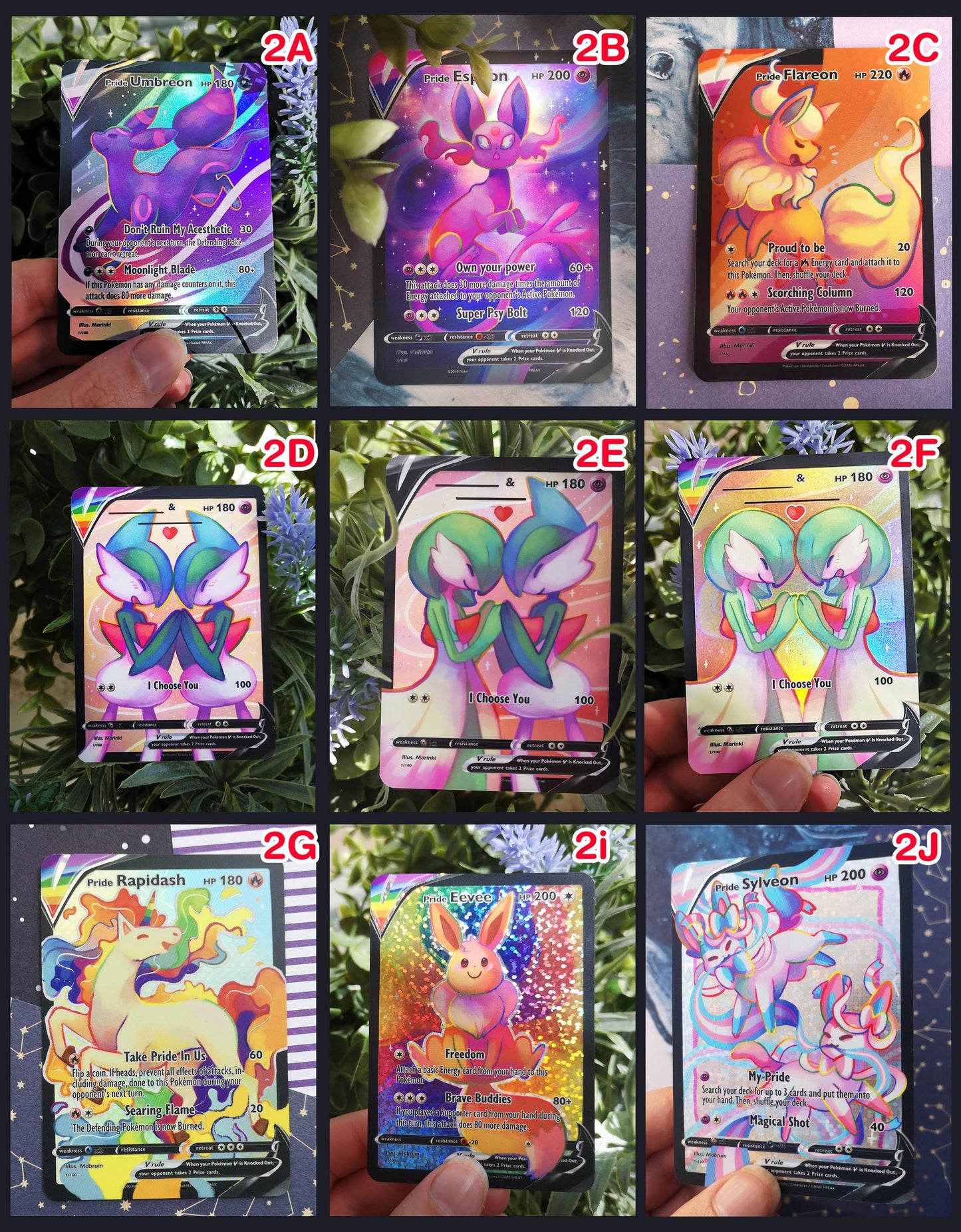 Custom TCG holographic cards / Pick and mix