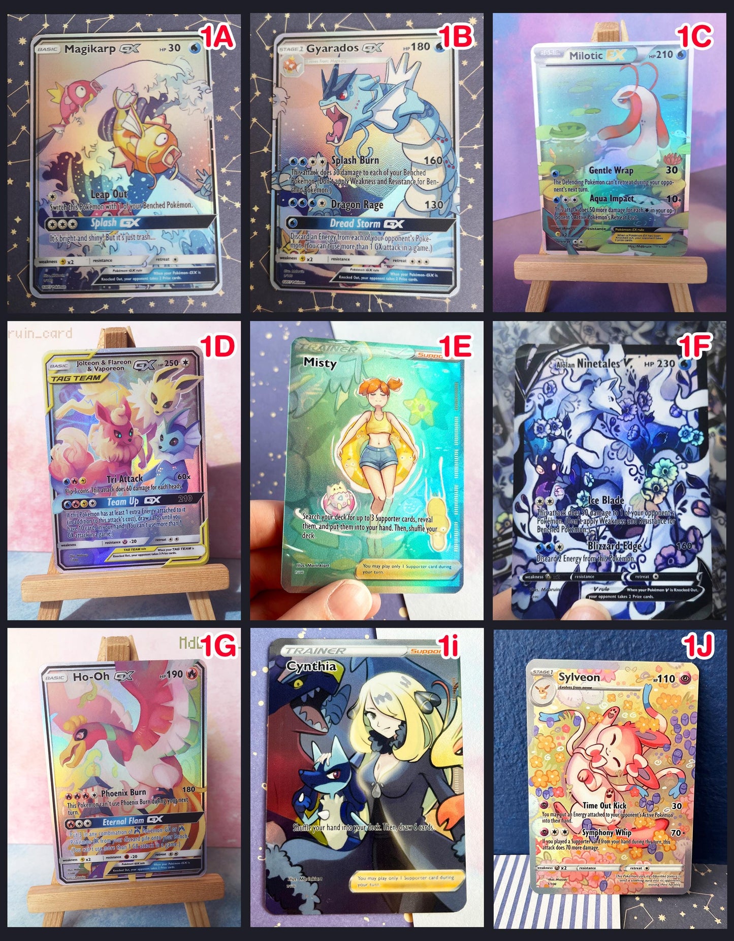 Custom TCG holographic cards / Pick and mix