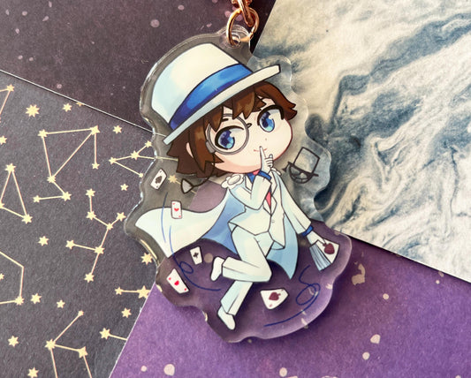 Kaitou Kid Detective Conan charm / double sided / 2,5” inch / 6,5 cm