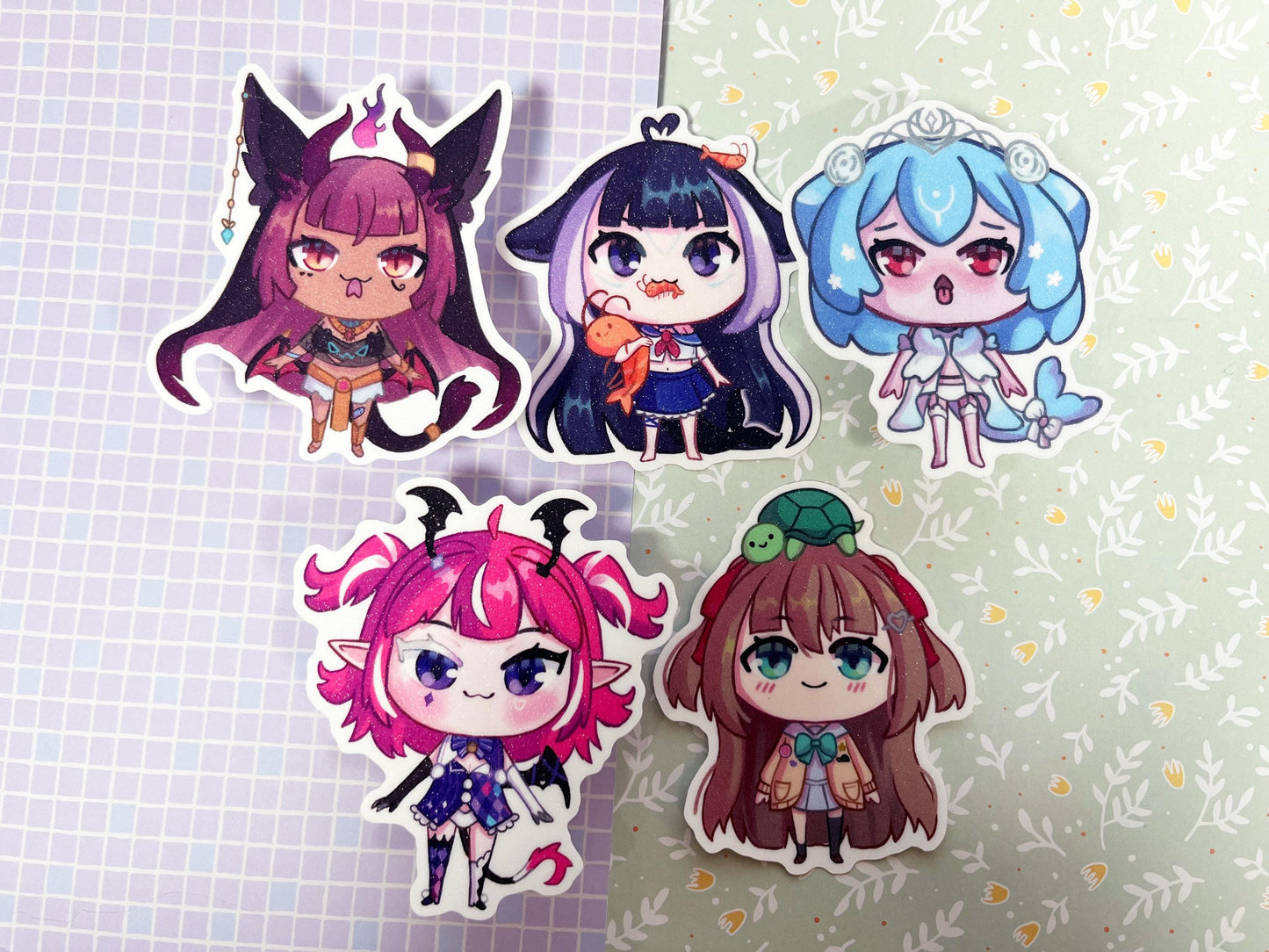 Vtuber Stickers  | Neuro-sama, evil, Shylily, Camila, Bao, Trickywi | 8CM Sticker glitter Vinyl