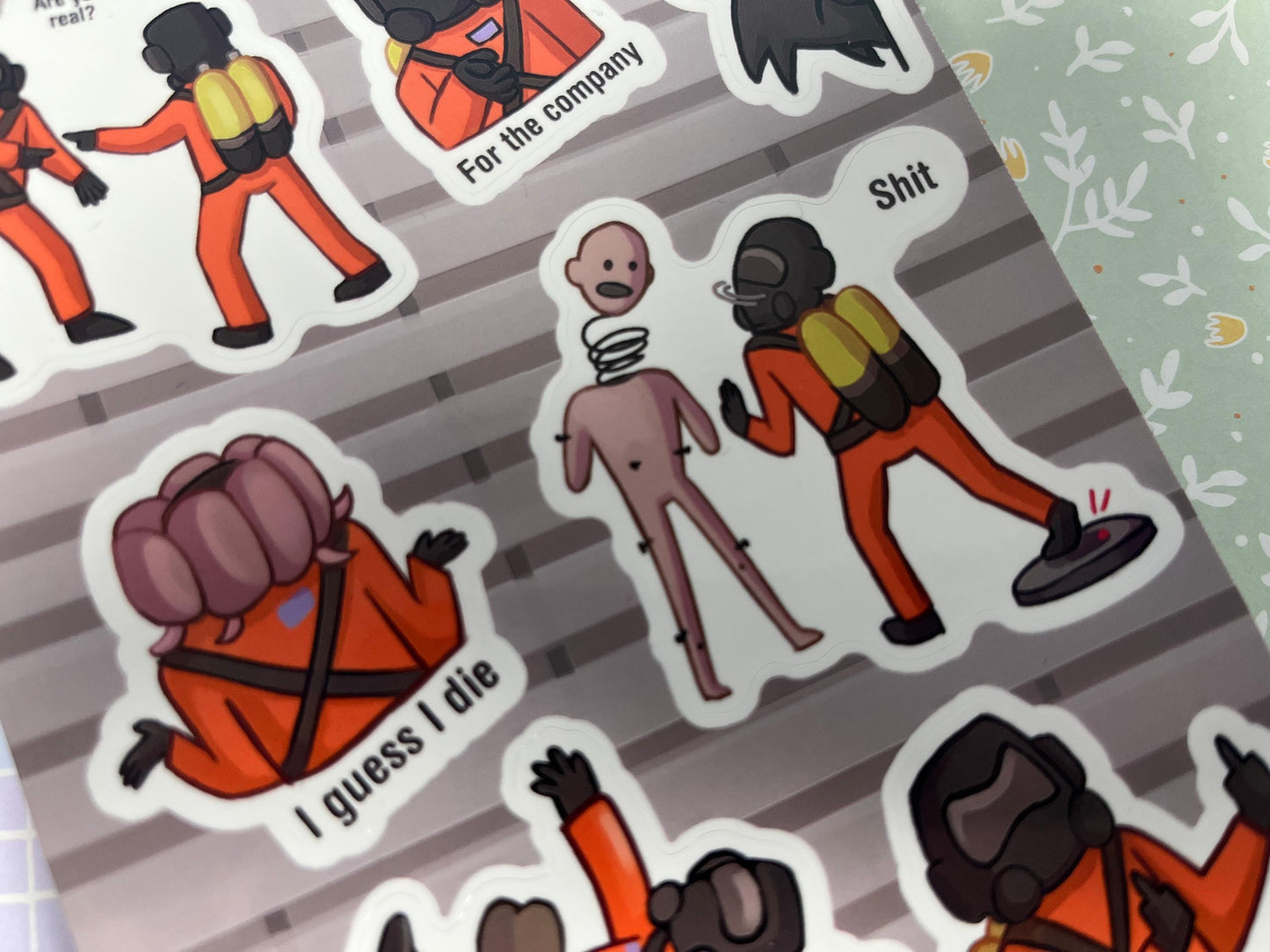lethal company Sticker sheet / size A6