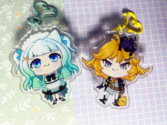 Vtuber charm Dokibird and maid mint