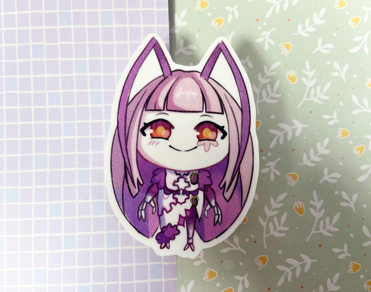 Vtuber sticker Vshojo | Ironmouse, Matara, Henya  | 8CM Sticker glitter Vinyl
