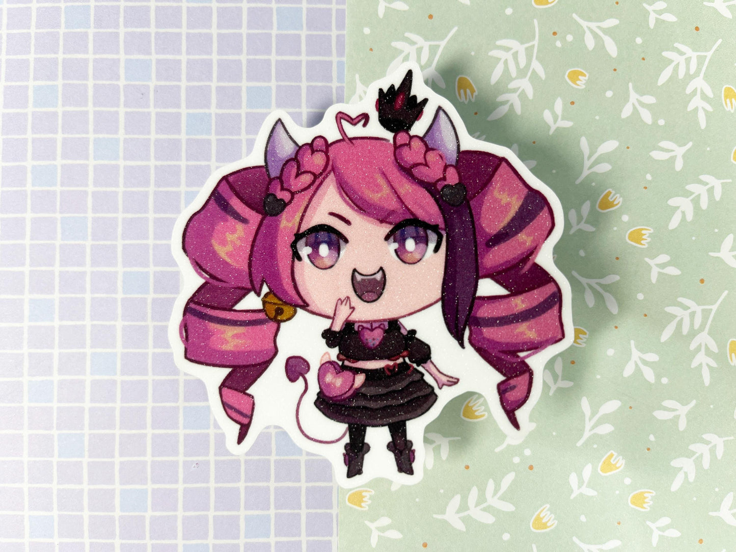 Vtuber sticker Vshojo | Ironmouse, Matara, Henya  | 8CM Sticker glitter Vinyl