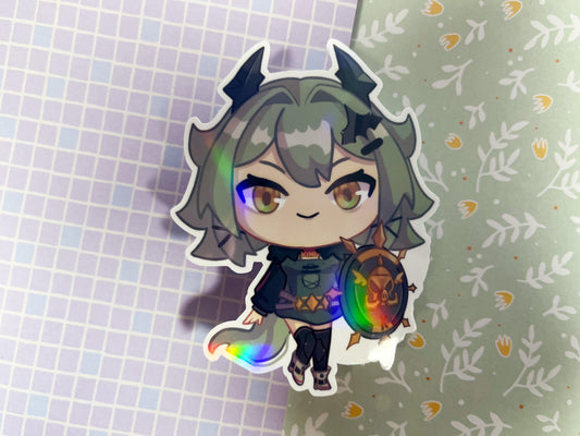 Vtuber Stickers zenless zone zero | Caesar  | 8CM Sticker glitter Vinyl