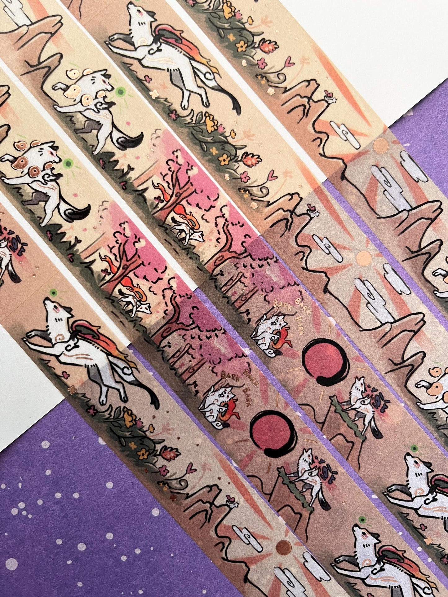 Okami - Rose Gold Foil Washi Tape - 2cmx1000cm