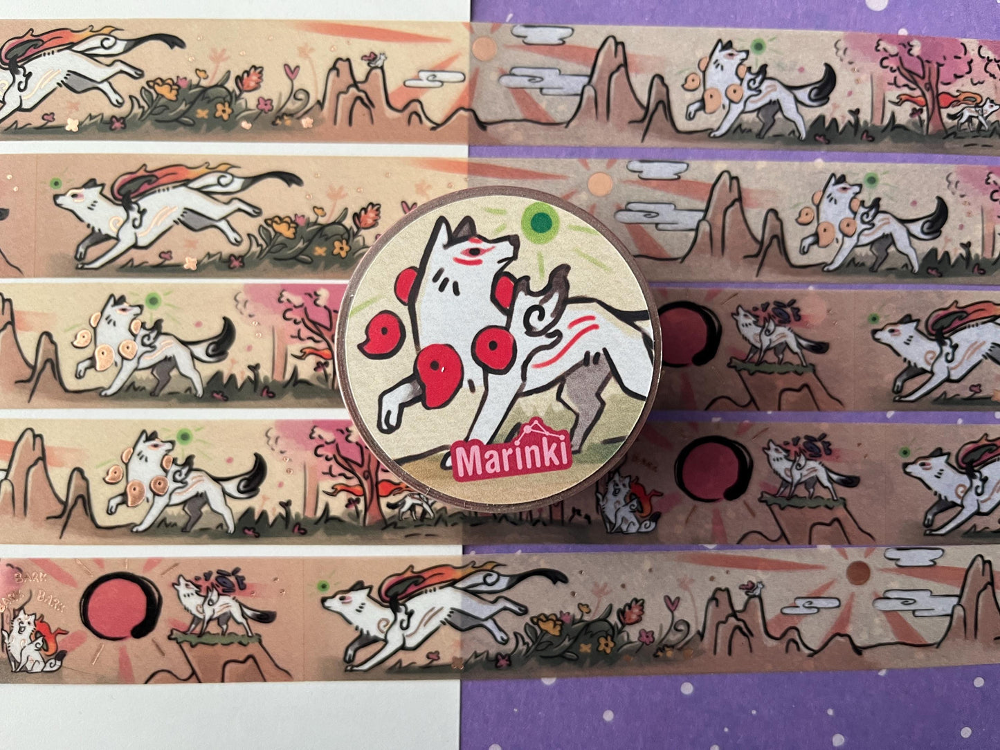 Okami - Rose Gold Foil Washi Tape - 2cmx1000cm