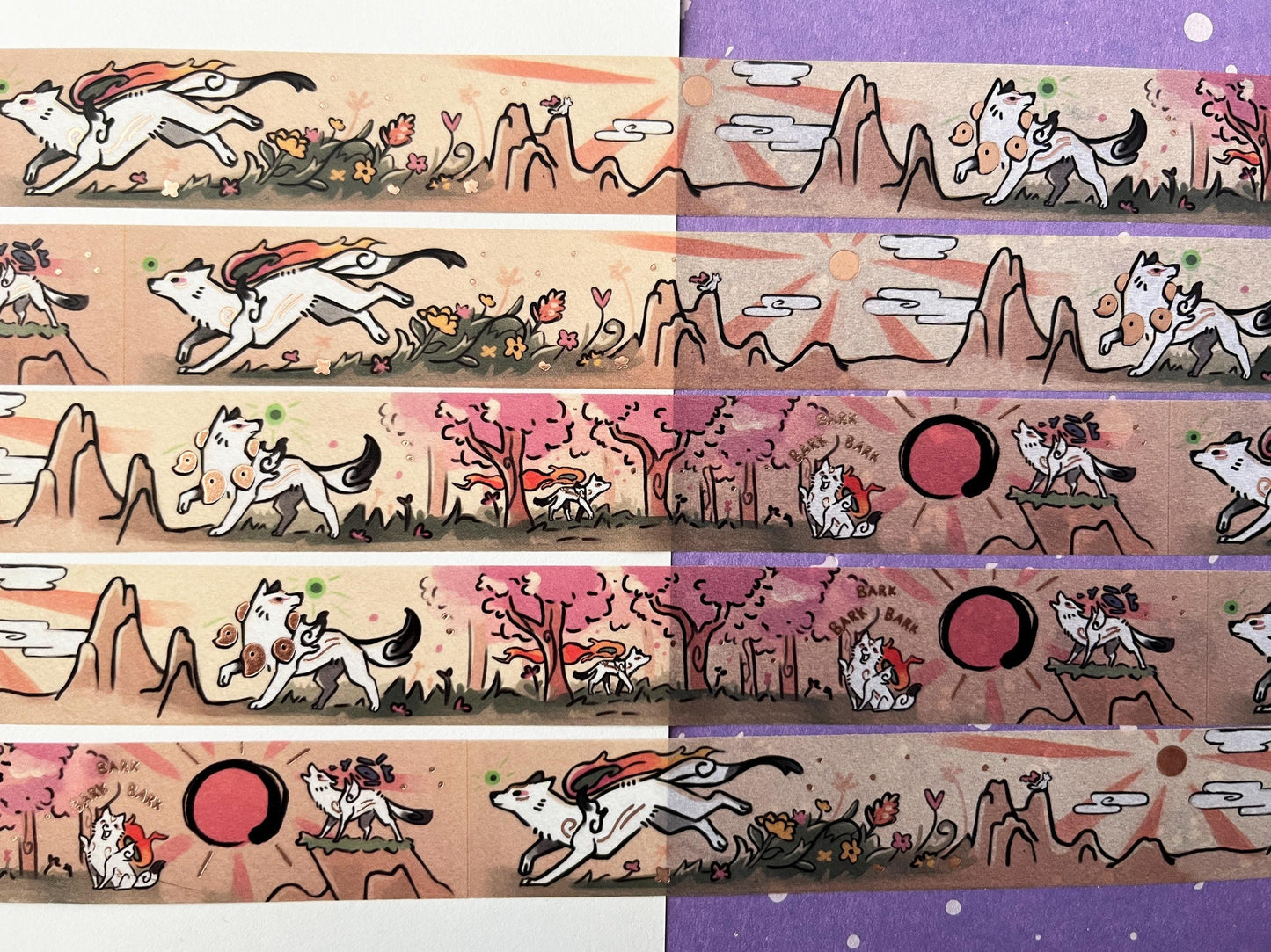Okami - Rose Gold Foil Washi Tape - 2cmx1000cm