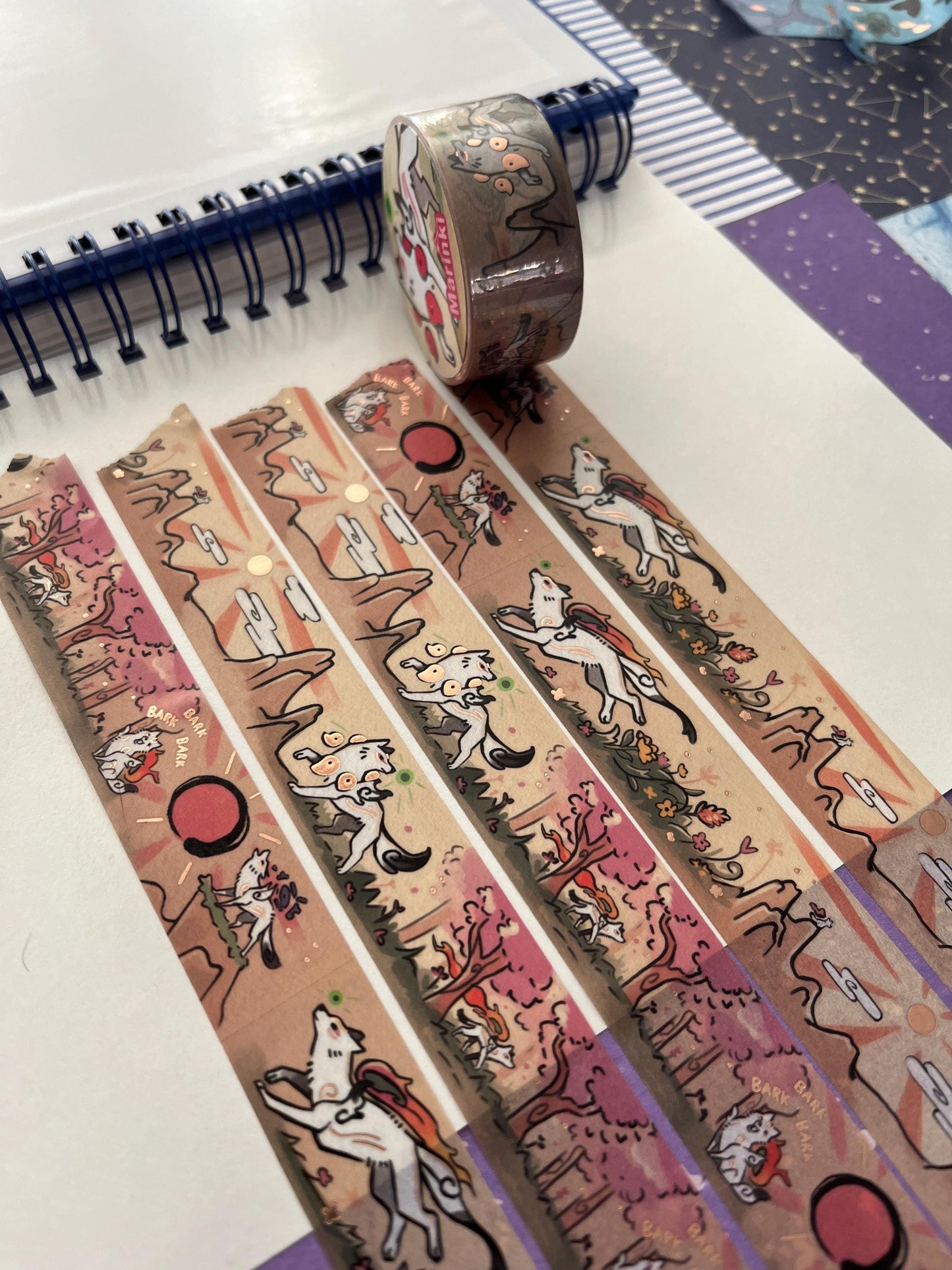 Okami - Rose Gold Foil Washi Tape - 2cmx1000cm