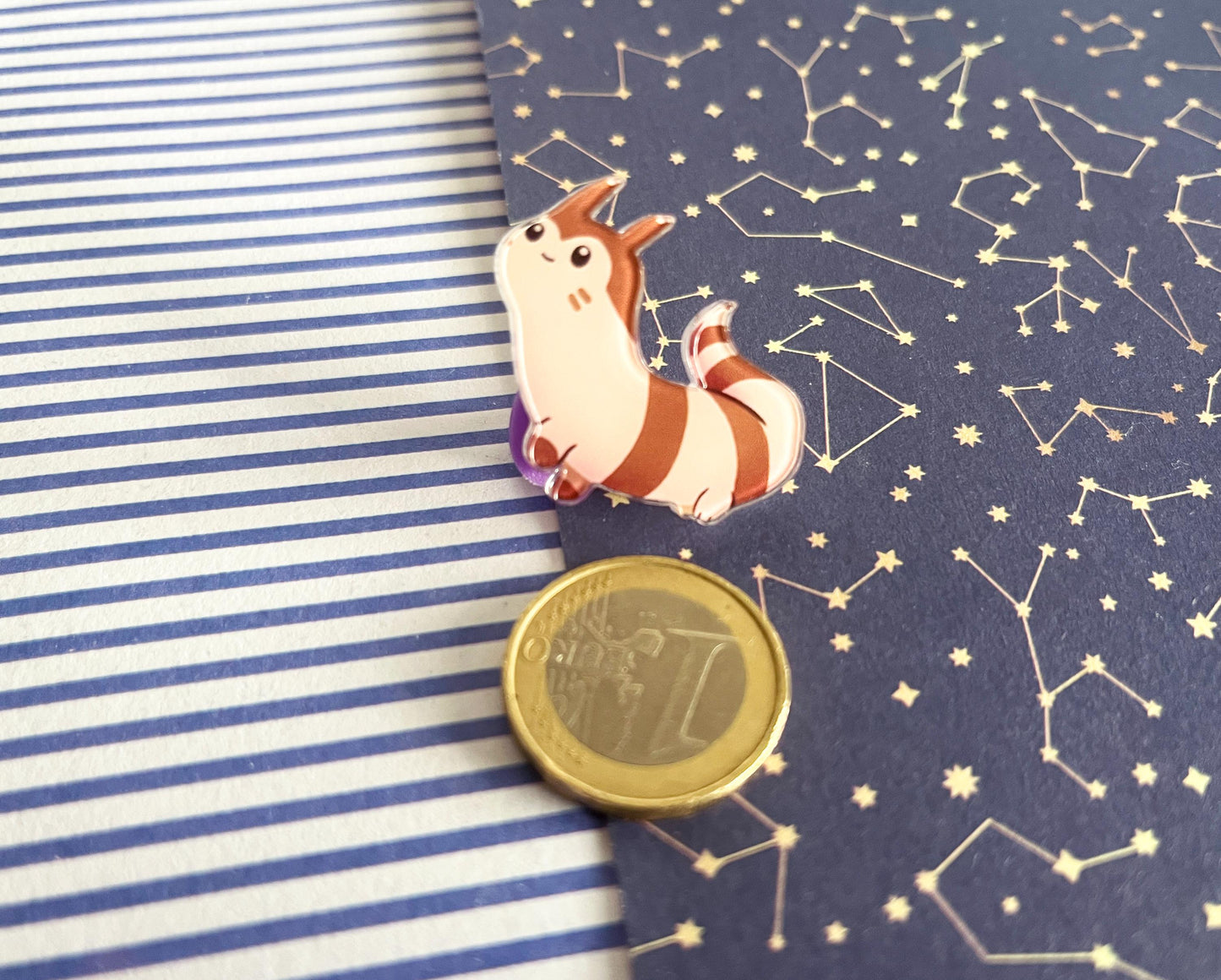 Acrylic mini pins Pokemon / water types, ghost type, normal type and eeveelution / around 1 to 2 cm / 4 pieces