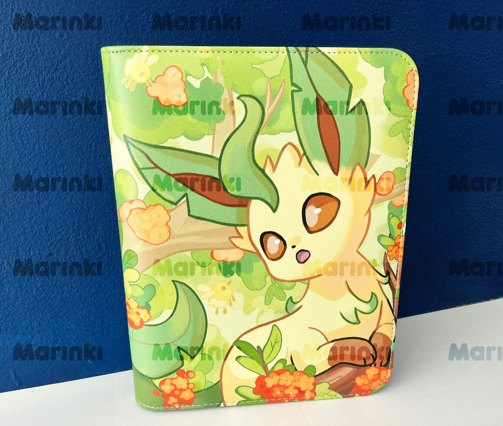 Collectable card TOPLOADER binder Leafeon and mew / 4 pocked