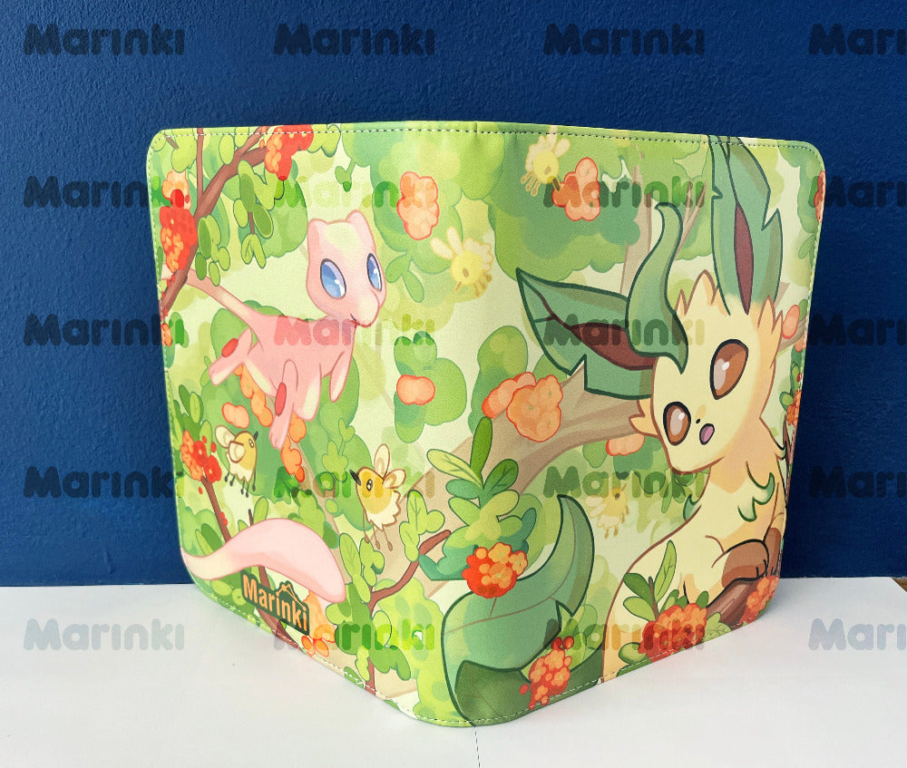 Collectable card TOPLOADER binder Leafeon and mew / 4 pocked