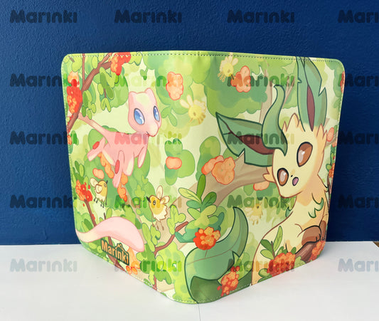 Collectable card TOPLOADER binder Leafeon and mew / 4 pocked