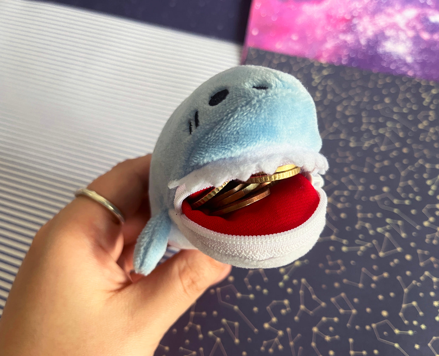 shark coin purse