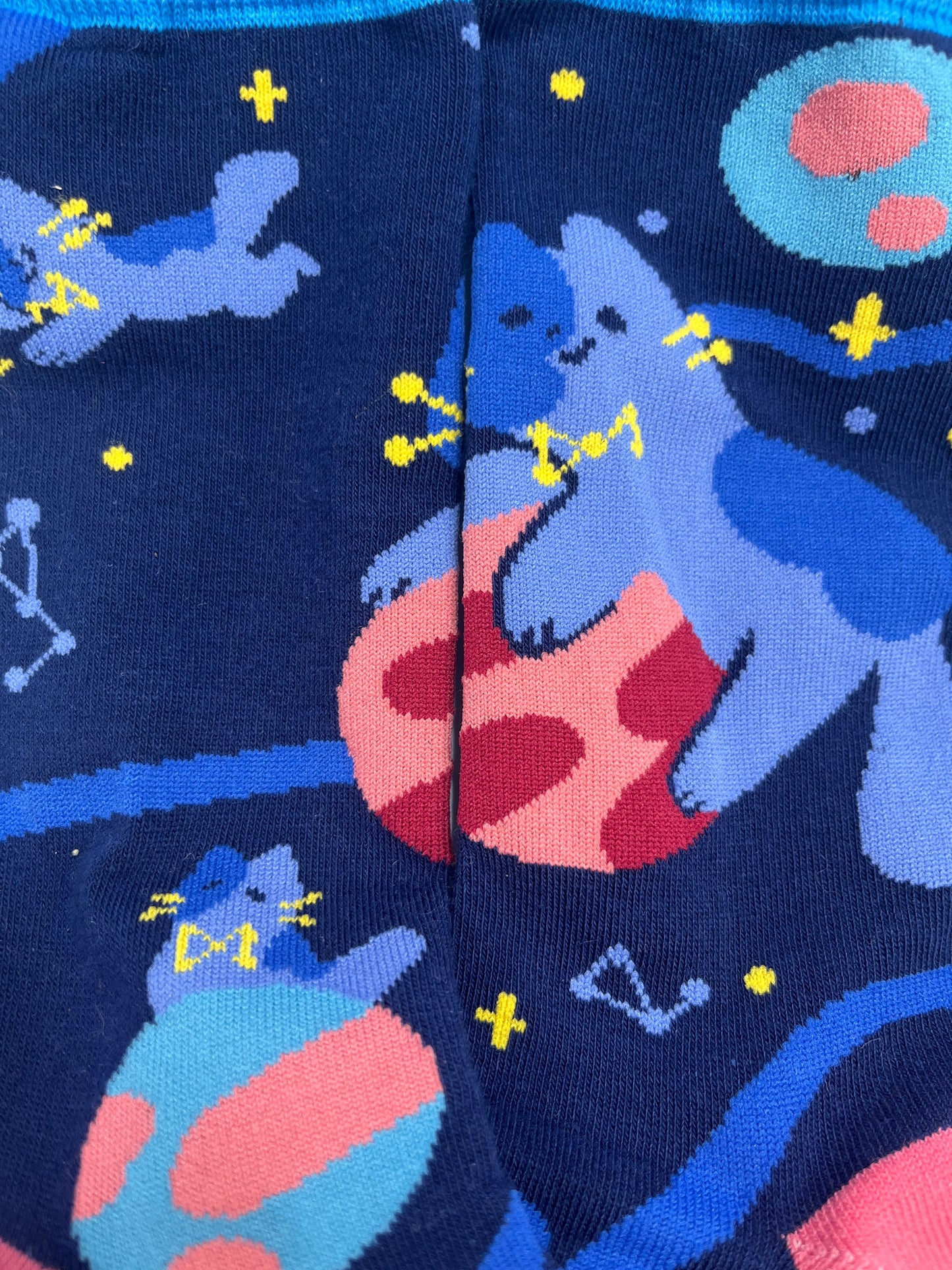 space cat Socks - Cotton Socks EU 38-41, US Men 6 - 9,5, US Women 7,5 - 11,5